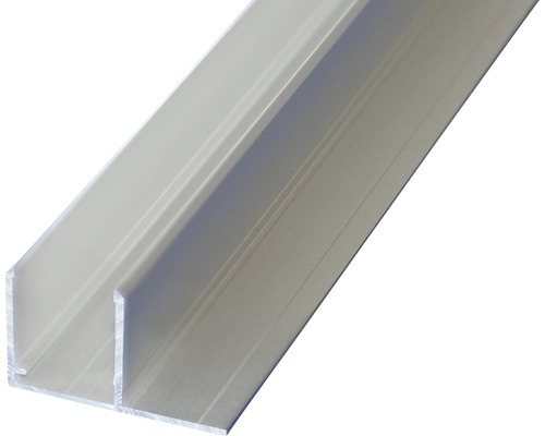 GUTTA Aluminium F-profiel voor 16 mm kanaalplaat, 2000 mm Aluminium U-profiel