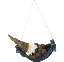 Decoratieve tuinkabouter hangmat als tuindecoratie