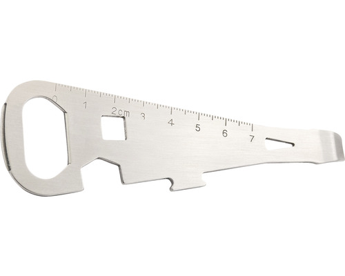 Multifunctioneel gereedschap van metaal met meetschaal