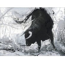 Schilderij met abstracte voorstelling van een stier
