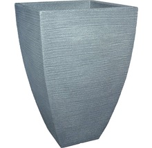 GELI Plantenpot Rillen vierkant kunststof grijs 40x40x60cm-thumb-0