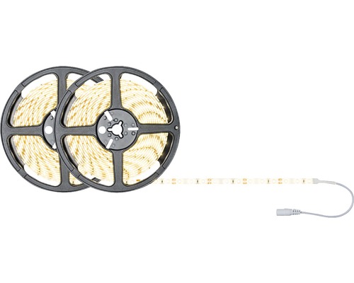 Twee ledstrips op rollen met aansluitkabel.