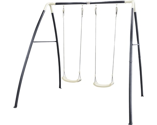 Dubbele schommel met A-vormig frame voor de tuin