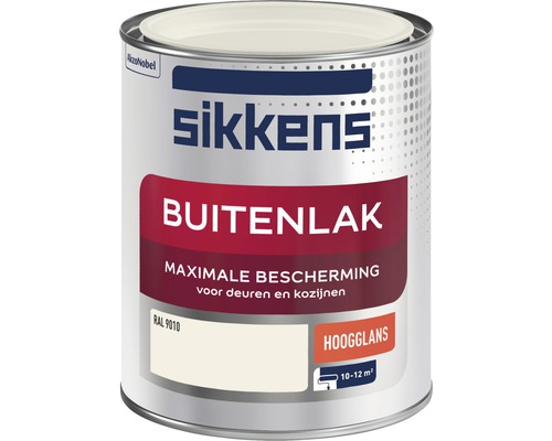 SIKKENS Buitenlak hoogglans RAL 9010 750 ml Sikkens Buitenlak verf voor buiten, lakverf