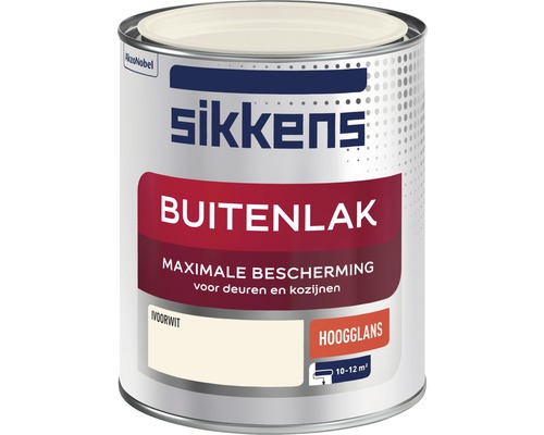 SIKKENS Buitenlak hoogglans ivoorwit 750 ml Sikkens Buitenlak verfemmer voor buiten