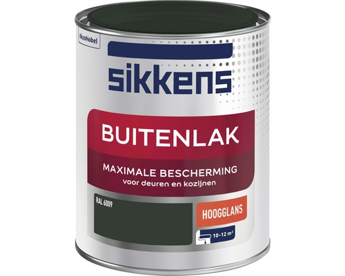 SIKKENS Buitenlak hoogglans RAL 6009 750 ml Sikkens Buitenlak verfblik voor buiten
