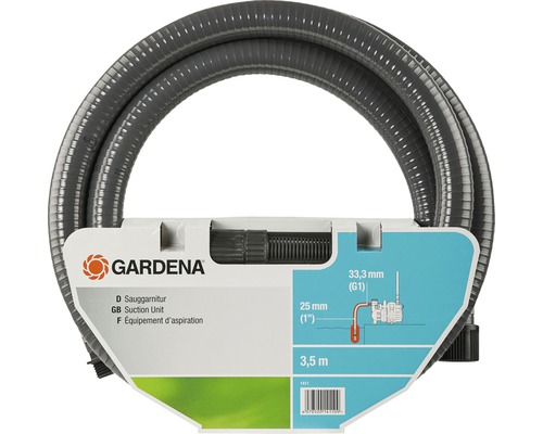 Gardena aanzuigset met 25 millimeter diameter en 3,5 meter lengte