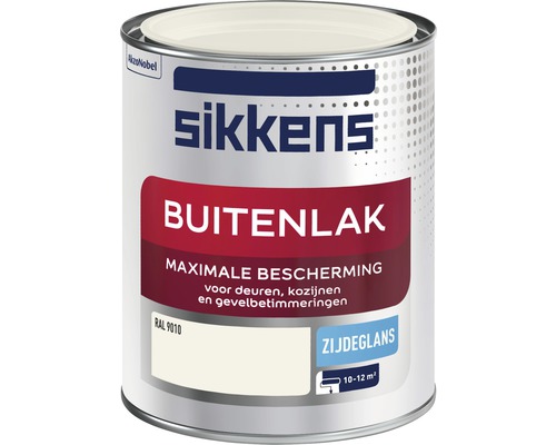 SIKKENS Buitenlak zijdeglans RAL 9010 750 ml Sikkens buitenlak voor deuren, kozijnen en gevelbetimmeringen