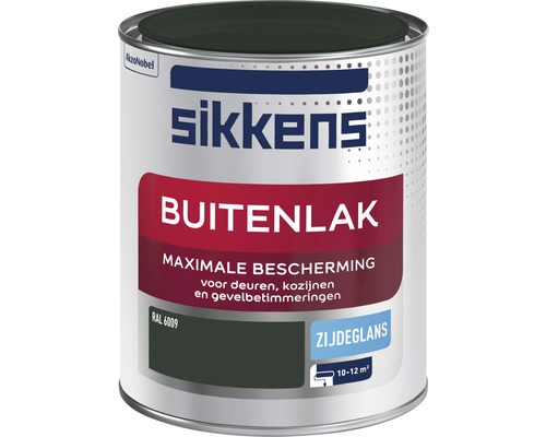 SIKKENS Buitenlak zijdeglans RAL 6009 750 ml Sikkens buitenlak voor deuren, kozijnen en gevelbekleding