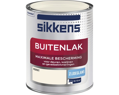 SIKKENS Buitenlak zijdeglans ivoorwit 750 ml Sikkens buitenlak voor deuren, kozijnen en gevelbetimmeringen