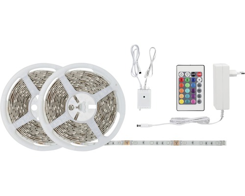 Ledstrip set met twee rollen, bediening, netvoeding en verbindingskabel