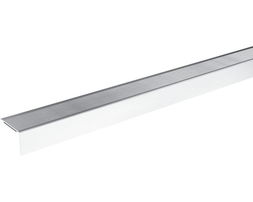SKANDOR Hoekprofiel Zilver zelfklevend 36 mm, 1350 mm Aluminium trapprofiel met geribbeld oppervlak