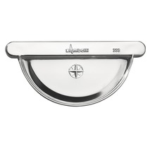 Halfronde metalen dakgoot met Zambelli accessoirelogo