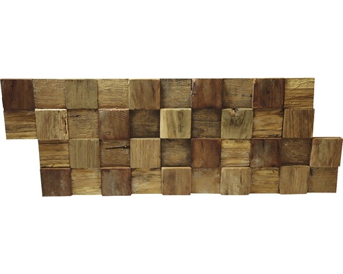 KLIMEX Plakhout UltraWood Teak Square Houten bekleding met vierkante elementen voor wanddecoratie