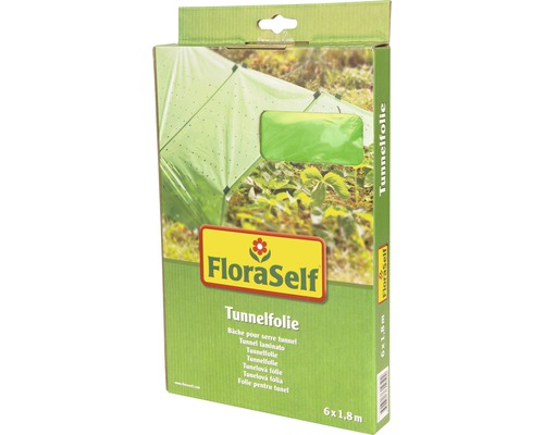 FLORASELF Tunnelfolie geel groen 6x1,8 m M/UVM FloraSelf Tunnel Folie Verpakking 6x1,8 meter