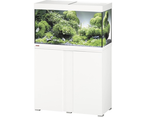 EHEIM Aquariumcombinatie VivaLine 126 L met LED-verlichting, verwarming, filter en onderkast wit 81x36x119 cm