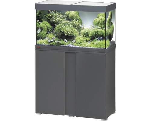 EHEIM Aquariumcombinatie VivaLine 126 L met LED-verlichting, verwarming, filter en onderkast antraciet 81x36x119 cm