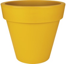 Gele kunststof plantenpot