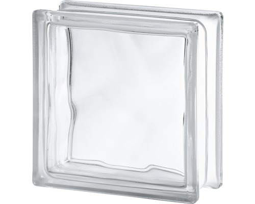 Glazen bouwsteen Wolke wit 19 x 19 x 8 cm Glazen bouwsteen Wolke wit 19 x 19 x 8 cm