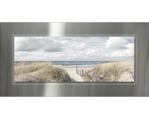 Wanddecoratie met duinlandschap en uitzicht op zee