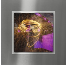 Decoratieve wanddecoratie met abstract lichteffect in lijst