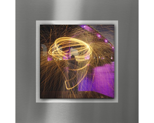 Decoratieve wanddecoratie met abstract lichteffect in lijst
