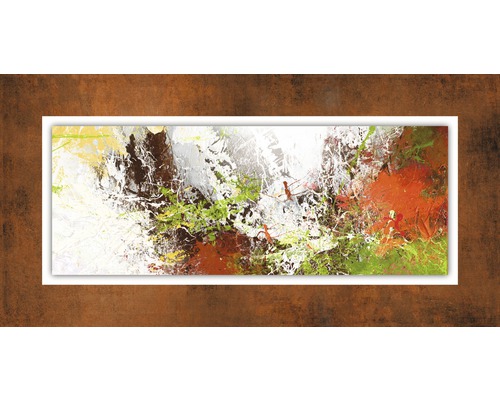 Schilderij met abstract kleurpatroon in lijst