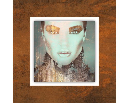 Decoratieve wandafbeelding met abstract vrouwenportret
