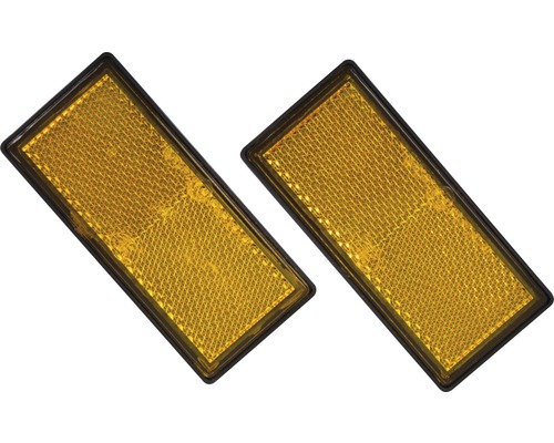 Reflectorset oranje 86 x 40 mm voor aanhanger pak = 2 st
