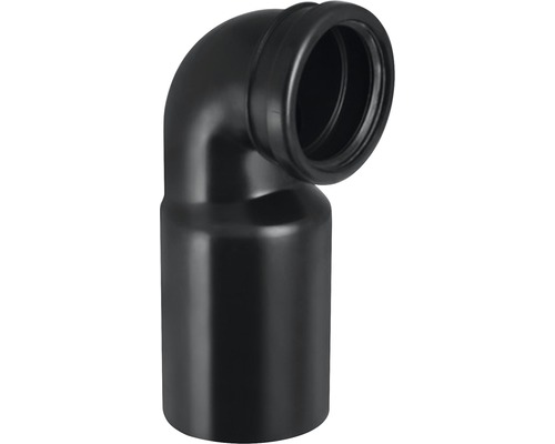 GEBERIT Wand-WC afvoerbocht kunststof PE zwart Ø 90/110 mm met steekmof