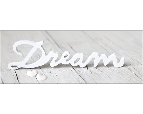 Decoratie opschrift Droom met twee harten