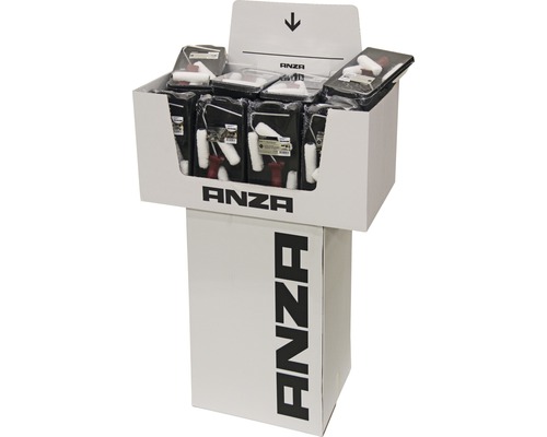 Anza verfroller display met meerdere verfroller sets