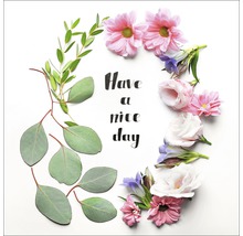 Bloemenkrans met de tekst Fijne dag
