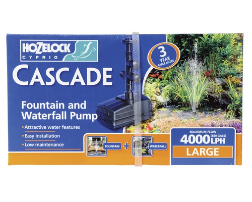 Hozelock Cyprio Cascade fontein- en waterval pomp in verpakking