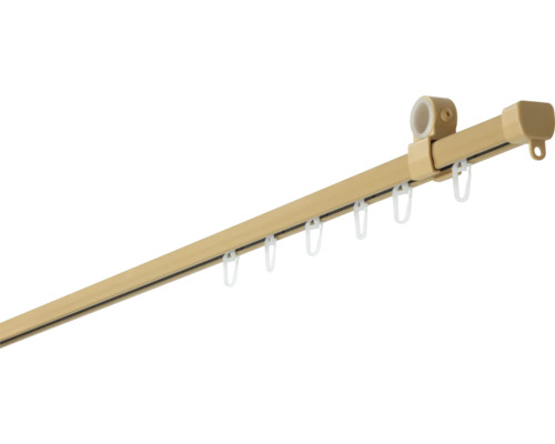 GARDINIA Gordijnrails U-Loop beige 150 cm Gordijnroede met accessoires voor gordijnbevestiging