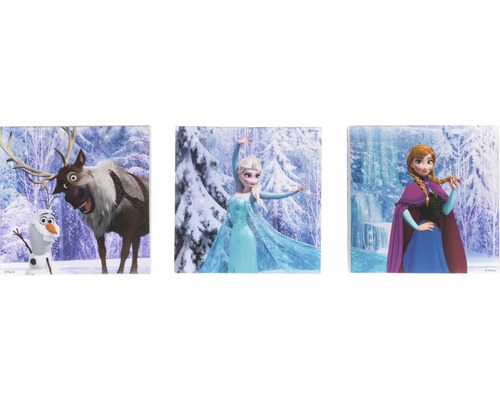 DISNEY Schilderij canvas Frozen set van 3 stuks