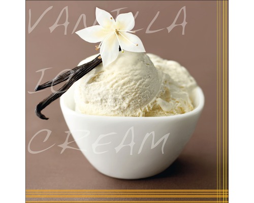 PURE LIVING Schilderij glas Vanilla Ice Cream 30x30 cm