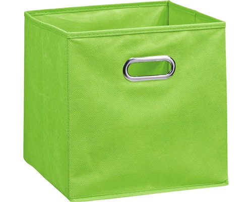 Opbergbox groen stof 28x28x28 cm