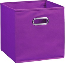 Opbergbox paars stof 28x28x28 cm