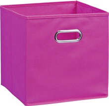 Opbergbox roze stof 28x28x28 cm