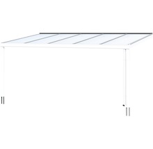 Terrasoverkapping van aluminium met polycarbonaat platen
