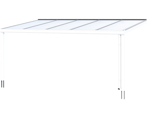 Terrasoverkapping van aluminium met polycarbonaat platen