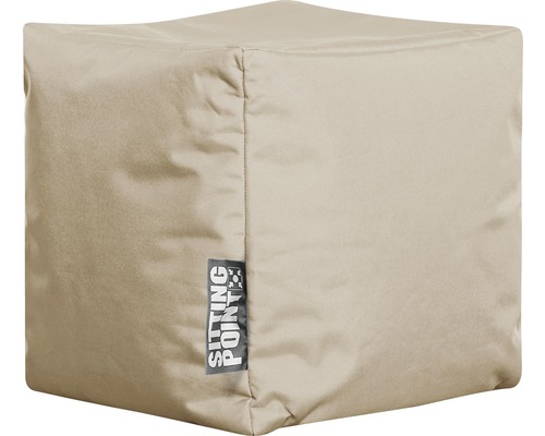 SITTING POINT Poef Cube Scuba kaki 40x40x40 cm SITTING POINT Poef Cube Scuba kaki 40x40x40 cm