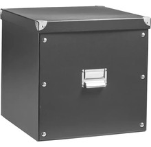 Metalen opbergdoos met deksel en handvat