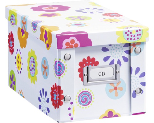 Opbergbox bloemen karton 16,5x28x15 cm