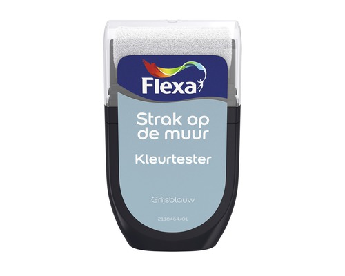 FLEXA Strak op de muur muurverf kleurtester grijsblauw 30 ml