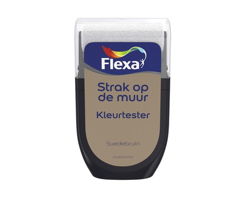 Flexa muurverf tester Suèdebruin