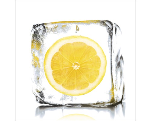PURE LIVING Schilderij glas Lemon Sorbet 30x30 cm
