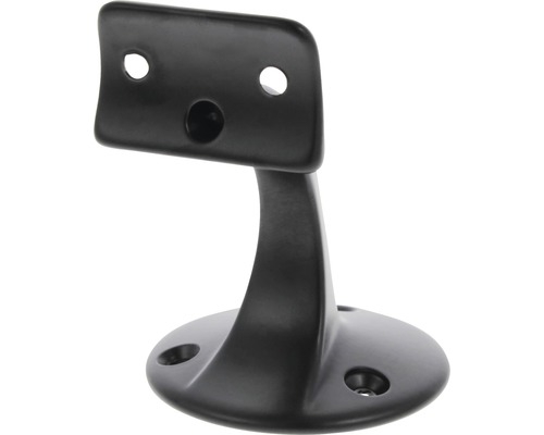 Zwarte leuninghouder voor wandmontage