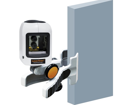Laserliner SmartCross-Laser met houder aan een muur